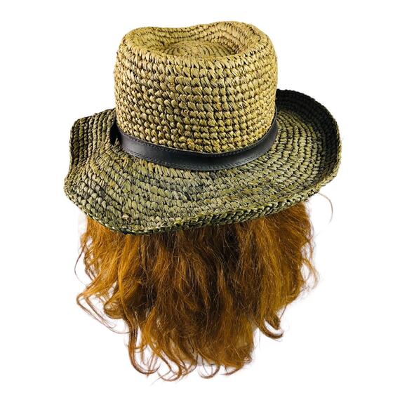 3995 Dockers Straw Hat Unisex OS Natural Fiber Summer Coastal Grandmother Beach - Picture 4 of 6
